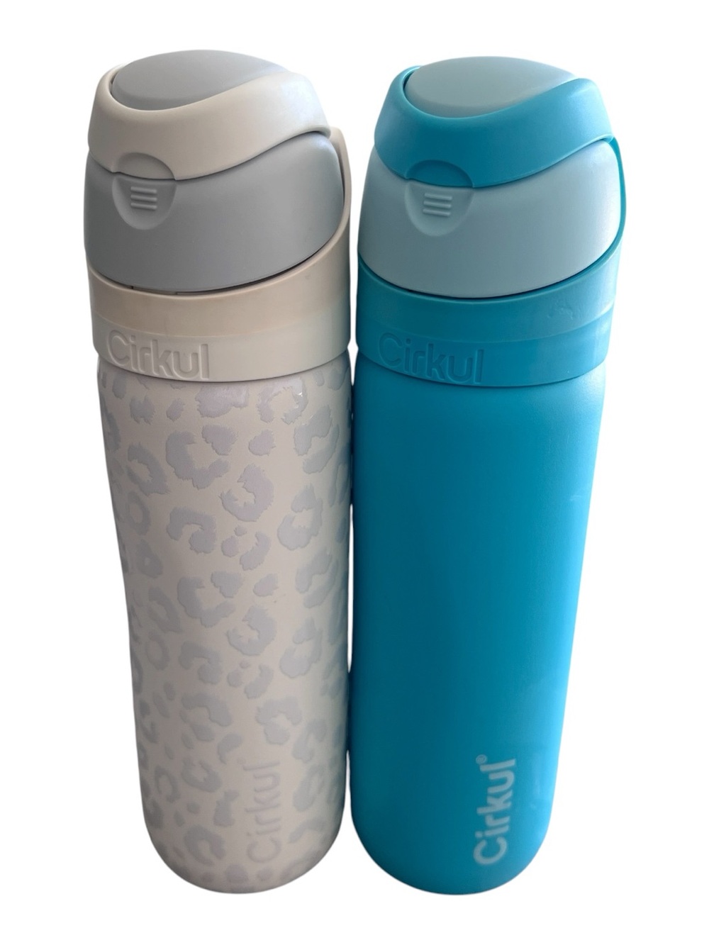 Cirkul StrawSip Flip - Blue & Leopard Print